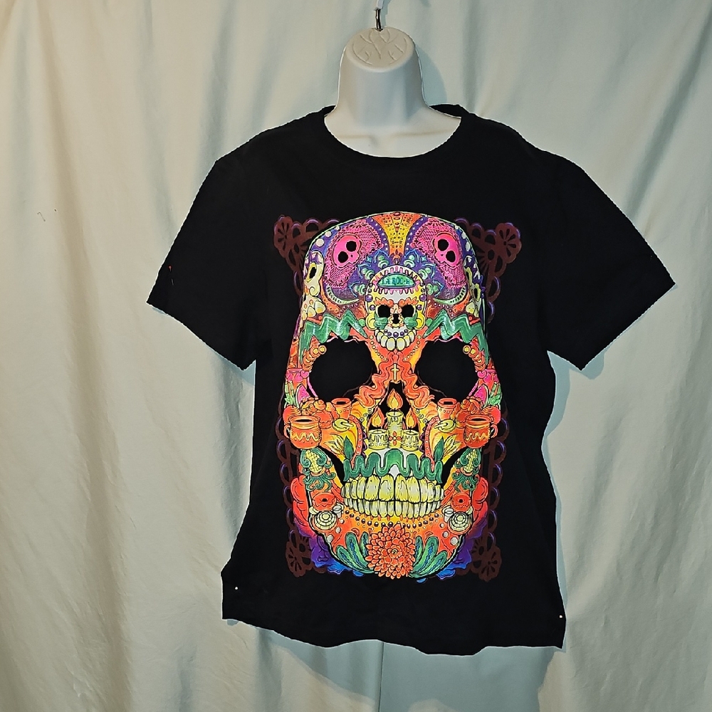 Unbranded Neon Skull T-shirt